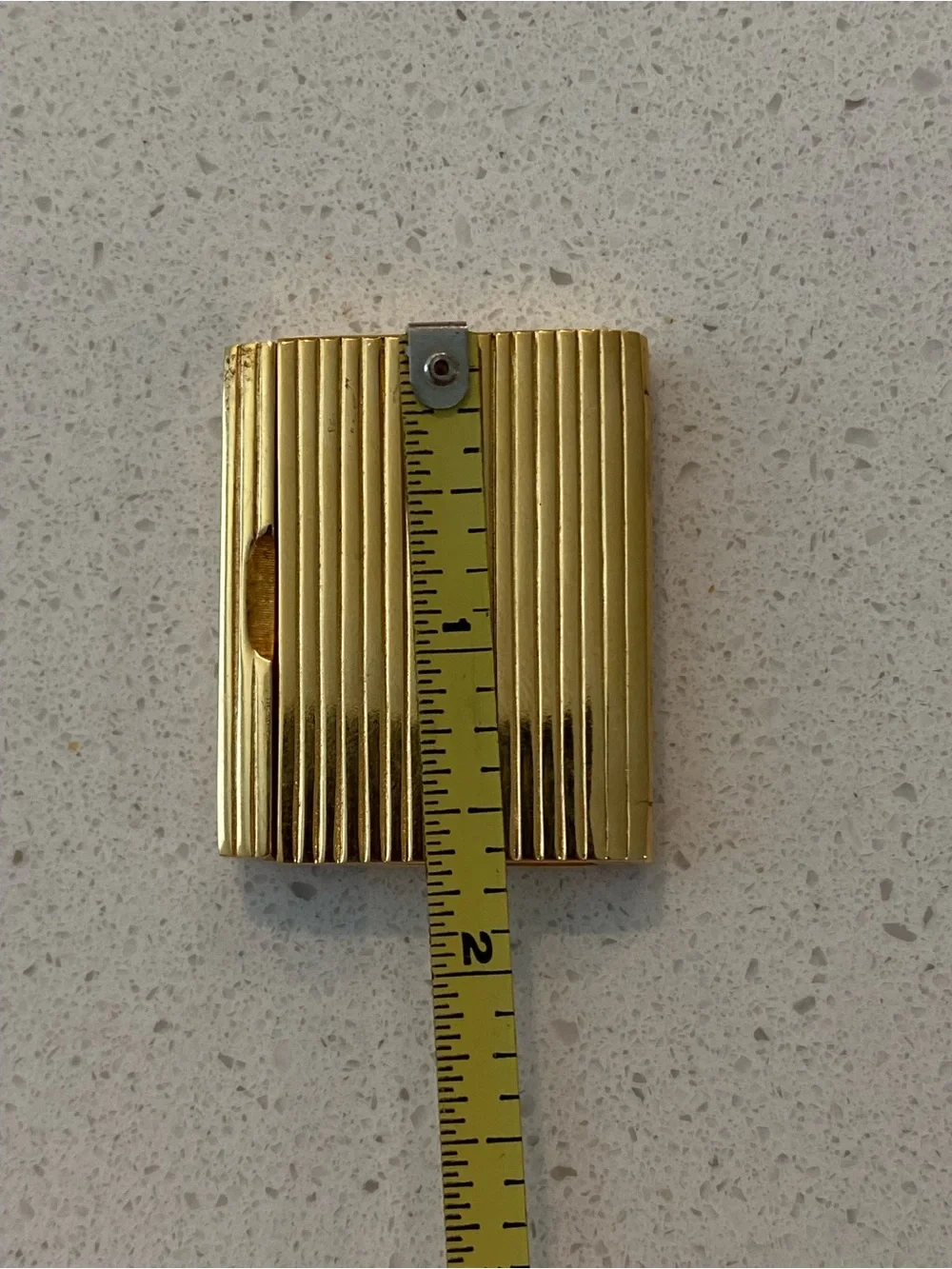 Aramis Gold Striped Solid Cologne Compact, 24K GOLD electroplated striated